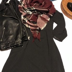 Black and white polka dot tunic dress